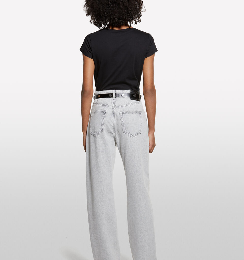 Τζιν wide fit γκρι - τζιν καμπάνα γυναικεία - Γκρι | Sisley image number 2